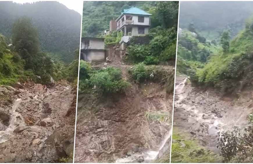मंडी जिले में एक बार फिर बादल फटने से मची तबाही