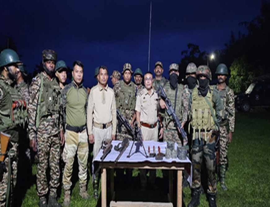 मणिपुर पुलिस की बड़ी कार्रवाई, भारी मात्रा में हथियार बरामद