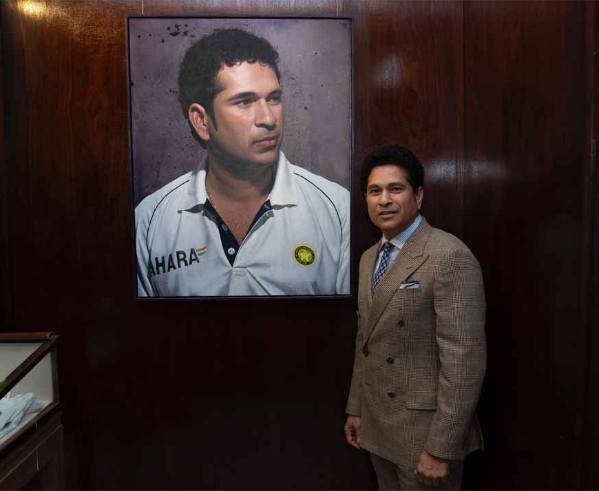 लॉर्ड्स एमसीसी संग्रहालय में सचिन तेंदुलकर की तस्वीर का भव्य अनावरण