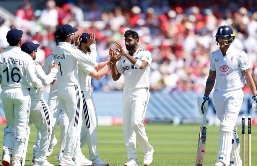 जसप्रीत बुमराह ने इंग्लैंड को मैच के दूसरे दिन तीन झटके दिए, स्टोक्स, रूट-वोक्स को भेजा पवेलियन