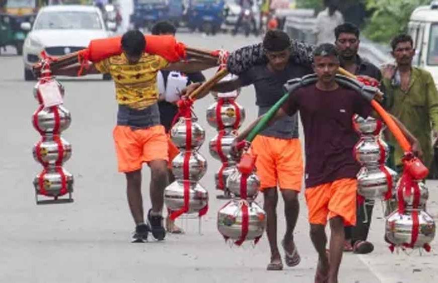 उत्तराखंड : कांवड़ यात्रा शुरू, पहले ही दिन हजारों कांवड़िए गंगा जल भरने हरिद्वार पहुंचे