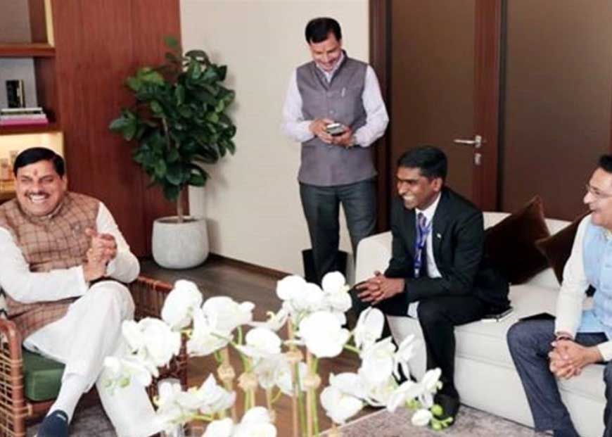 मुख्यमंत्री डॉ. यादव से ग्रियू एनर्जी के CEO की भेंट