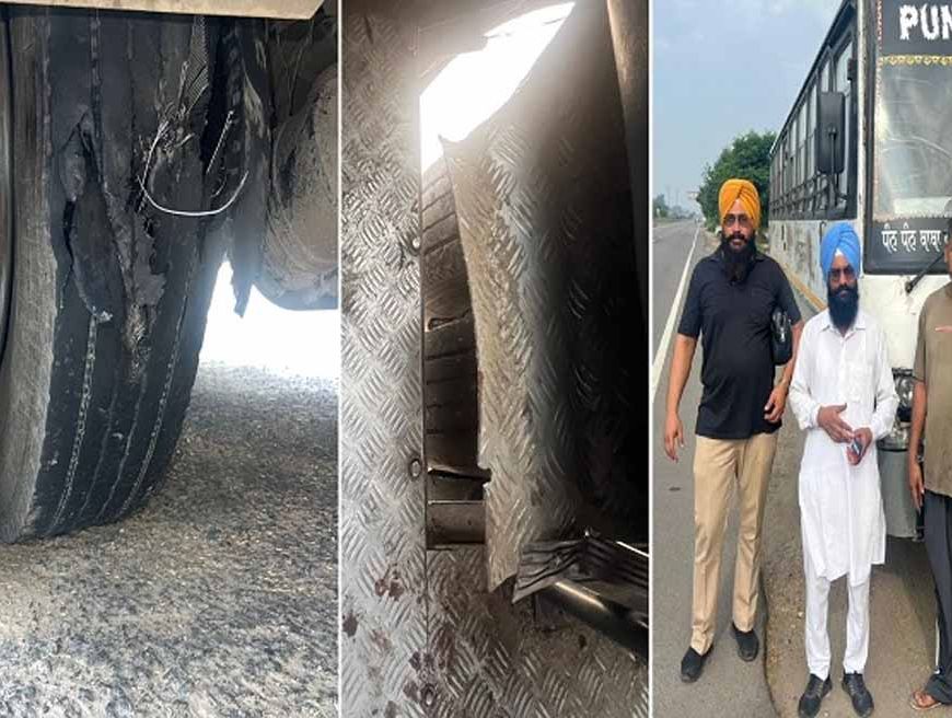 पंजाब रोडवेज बस में अफरा-तफरी, हादसे में कई यात्री घायल