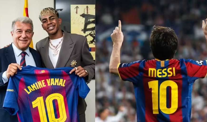 मेसी की विरासत अब युवा के कंधों पर: बार्सिलोना ने नंबर 10 जर्सी 18 साल के खिलाड़ी को सौंपी