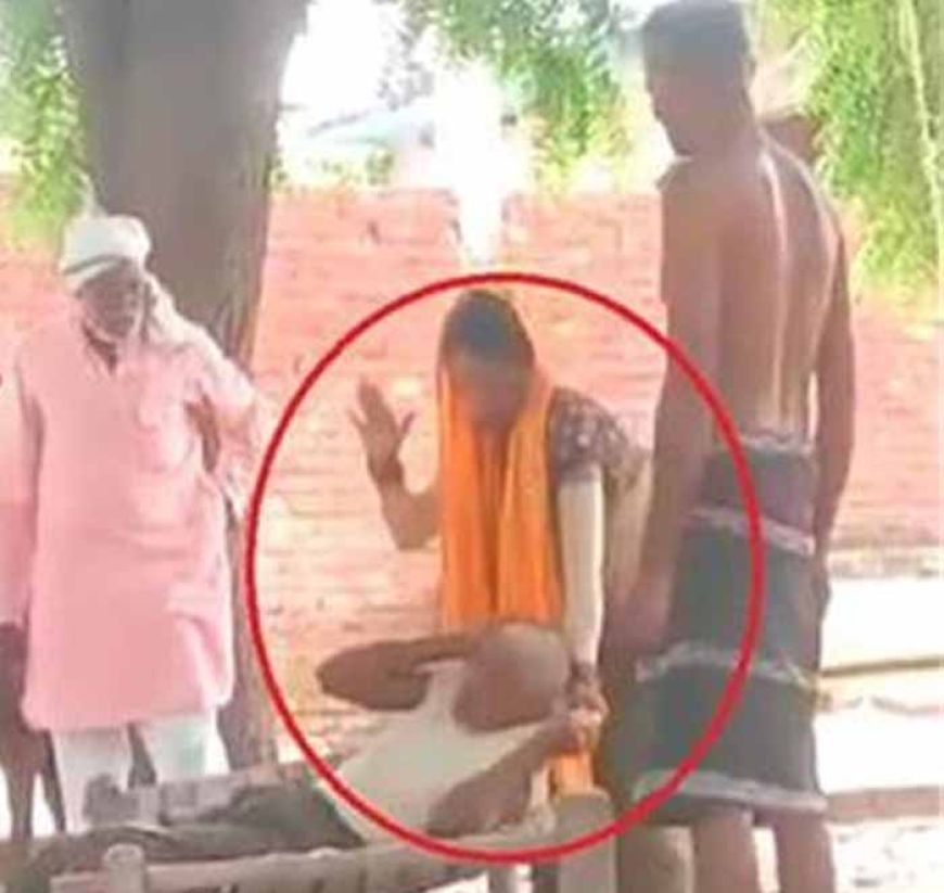 बहू का कहर: ससुर को चारपाई से बांधा, थप्पड़ों की बारिश...वीडियो हुआ वायरल