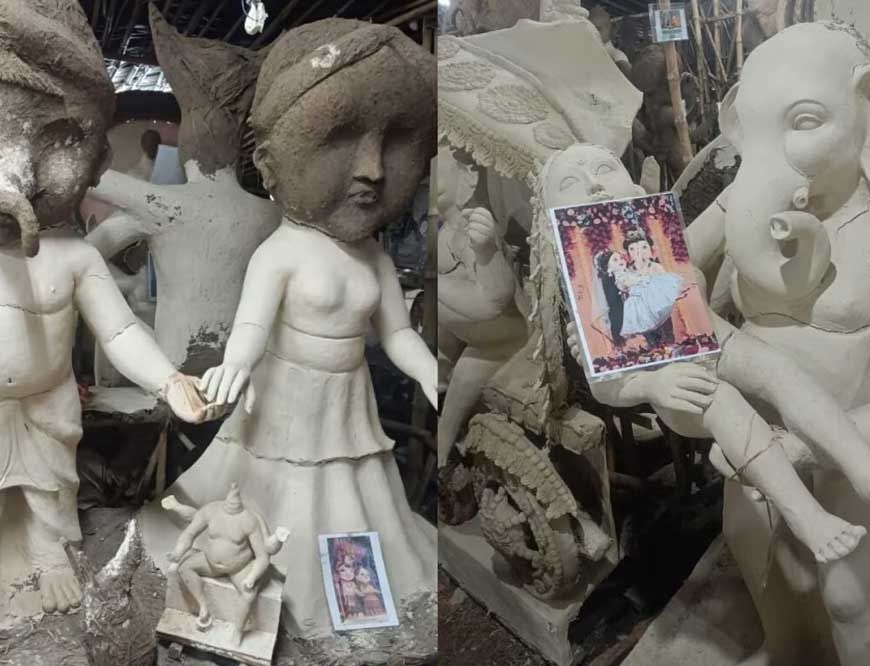 इंदौर में गणेश जी की आपत्तिजनक मूर्तियां बनाने पर हंगामा, बंगाल के कलाकारों का मुंह किया काला; 3 गिरफ्तार