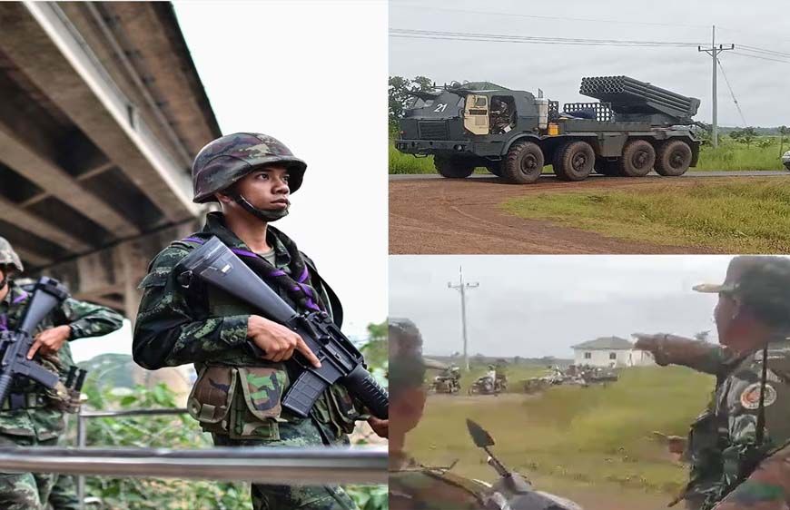 थाई सेना का कंबोडियाई सैन्य ठिकाने पर हवाई हमला, दक्षिण-पूर्व एशिया में युद्ध जैसे हालात