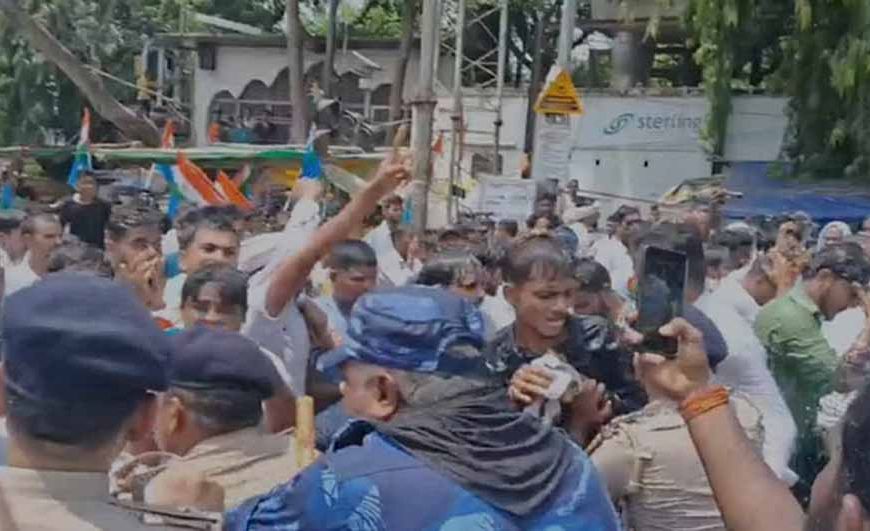 पटना में NSUI का हंगामा: रोजगार और शिक्षा की मांग को लेकर विधानसभा का घेराव, पुलिस से झड़प