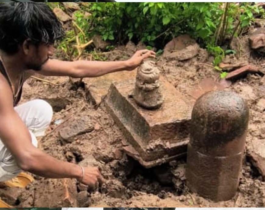 विदिशा में मस्जिद के पास खुदाई के दौरान मिला 16वीं सदी का शिवलिंग
