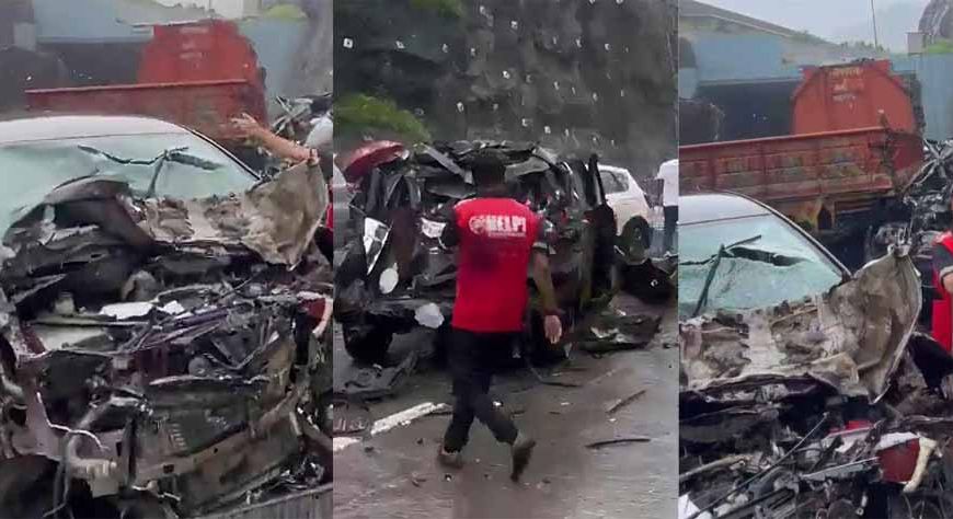 मुंबई-पुणे एक्सप्रेसवे पर भीषण हादसा: 16 गाड़ियां आपस में टकराईं, 1 की मौत, कई घायल