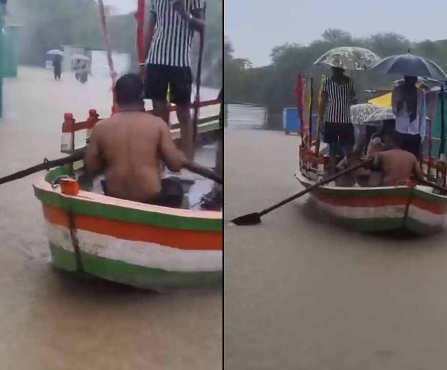 तिलस्वा में जलप्रलय: रातभर चला रेस्क्यू ऑपरेशन, बाढ़ जैसे हालात से दहशत