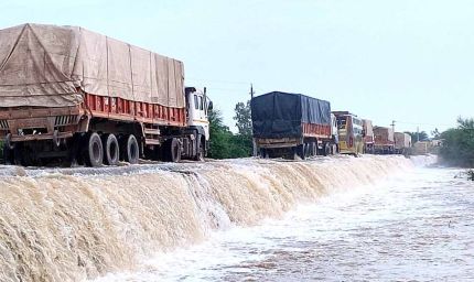 राजस्थान में भारी बारिश का कहर, नागौर में तीसरी बार बंद हुआ नेशनल हाईवे