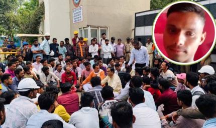 खंडवा में दिल दहला देने वाला हादसा: पोकलेन की चपेट में आया हेल्पर, मौके पर ही दर्दनाक मौत