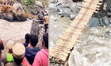 हौसले की मिसाल: बाढ़ में टूटा पुल, मलाणा के ग्रामीणों ने 7 दिन में खड़ा कर दिया नया रास्ता