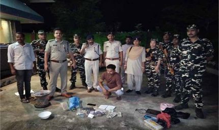 भारत-नेपाल सीमा पर तस्कर पकड़ा गया, 144 ग्राम ब्राउन शुगर और 6.10 लाख रुपए  बरामद