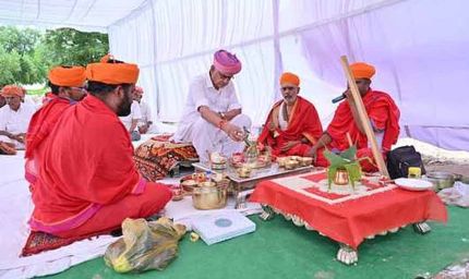 बालोतरा में श्री रावल मल्लीनाथ जी मंदिर जीर्णोद्धार की हुई शुरुआत, भूमि पूजन के साथ कार्य का शुभारंभ