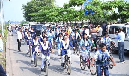 हर घर तिरंगा अभियान के तहत तिरंगा साइकिल रैली का भव्य आयोजन