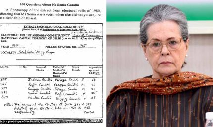 बीजेपी का आरोप: सोनिया गांधी का नाम था वोटर लिस्ट में, भारतीय नागरिक बनने से पहले
