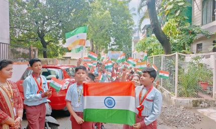 भारत माता जी जय से गूंजा हर्षवर्धन नगर