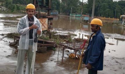 राजपुर में बाढ़ आने के बाद मात्र 3 घंटे में बिजली आपूर्ति बहाल