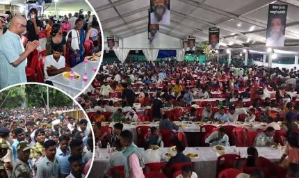 शिबू सोरेन के संस्कार भोज में उमड़ा जनसैलाब, दाल-चावल से मछली-मटन तक