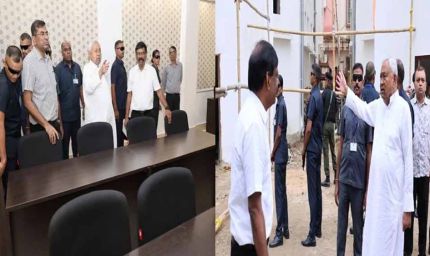 CM नीतीश का ललित नारायण मिश्र संस्थान दौरा, परिसर की व्यवस्थाओं का लिया जायजा