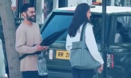 लंदन की बारिश में अनुष्का संग रोमांटिक अंदाज में दिखे विराट