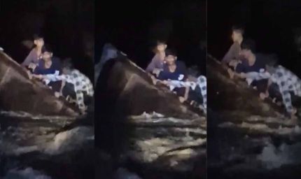 बैतूल: भड़ंगा नदी में ट्रैक्टर-ट्रॉली पलटी, 3 युवक चट्टान पर फंसे; पुलिस-ग्रामीणों ने बचाया