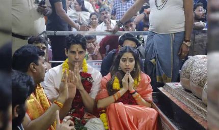 सिद्धार्थ मल्होत्रा-जाह्नवी कपूर ने किए महाकाल के दर्शन, फिल्म रिलीज से पहले आशीर्वाद लिया
