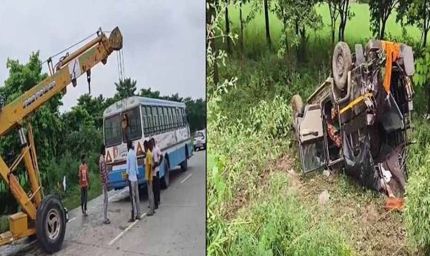 कैथल में दर्दनाक हादसा: रोडवेज बस-कार टक्कर में 4 की मौत