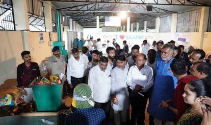 पंचायत एवं ग्रामीण विकास मंत्री पटेल ने ग्राम बांक, इंदौर में एम.आर.एफ. प्लांट का निरीक्षण किया