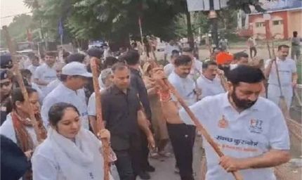 CM नायब ने कुरुक्षेत्र में साइक्लोथॉन को दिखाई हरी झंडी, श्रमदान और पौधरोपण भी किया