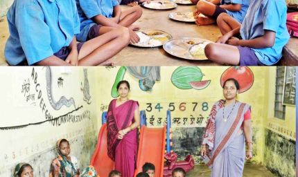 धुएं से मुक्ति और आहार से बच्चो को मिल रही शक्ति