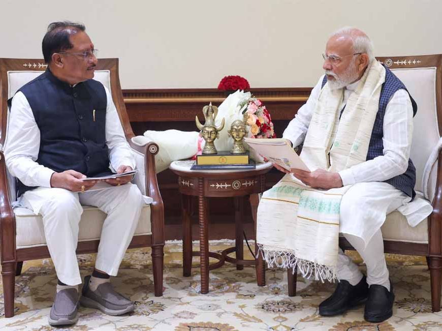 प्रधानमंत्री नरेंद्र मोदी से मिले मुख्यमंत्री विष्णुदेव साय – छत्तीसगढ़ के विकास को मिली नई रफ्तार