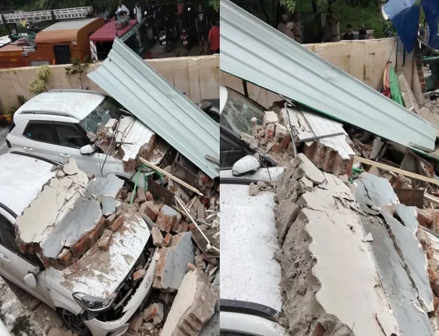 पंचकूला की फास्ट फूड शॉप में जोरदार धमाका, दो गाड़ियां मलबे में दबीं, इलाके में अफरा-तफरी