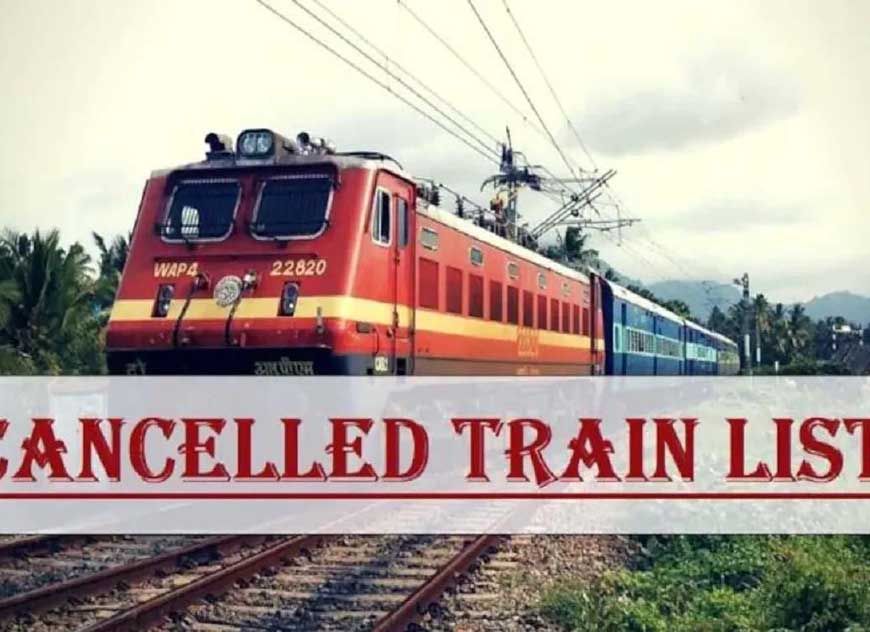 रेलवे ने छत्तीसगढ़ से होकर गुजरने वाली 30 से ज्यादा ट्रेनों को किया कैंसिल,   31 अगस्त से 15 सितंबर तक नहीं चलेंगी