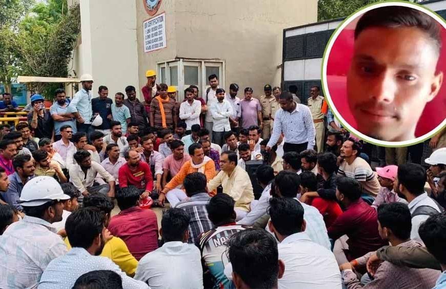 खंडवा में दिल दहला देने वाला हादसा: पोकलेन की चपेट में आया हेल्पर, मौके पर ही दर्दनाक मौत