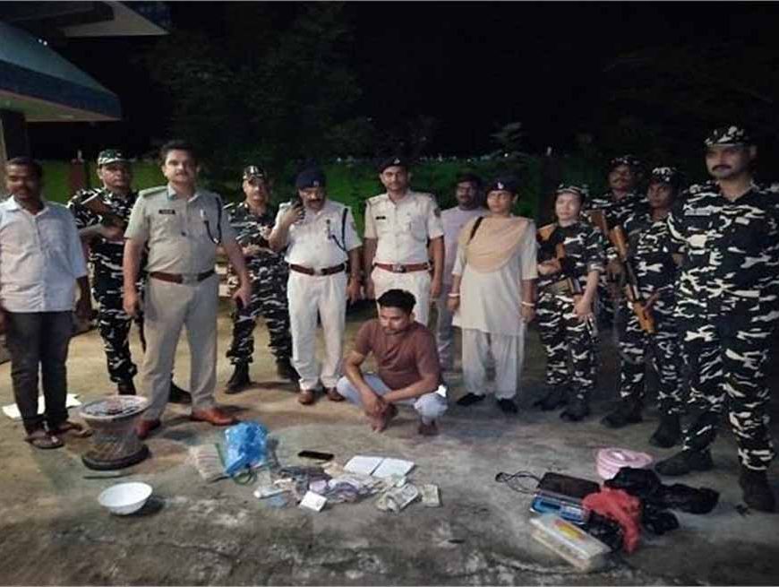 भारत-नेपाल सीमा पर तस्कर पकड़ा गया, 144 ग्राम ब्राउन शुगर और 6.10 लाख रुपए  बरामद