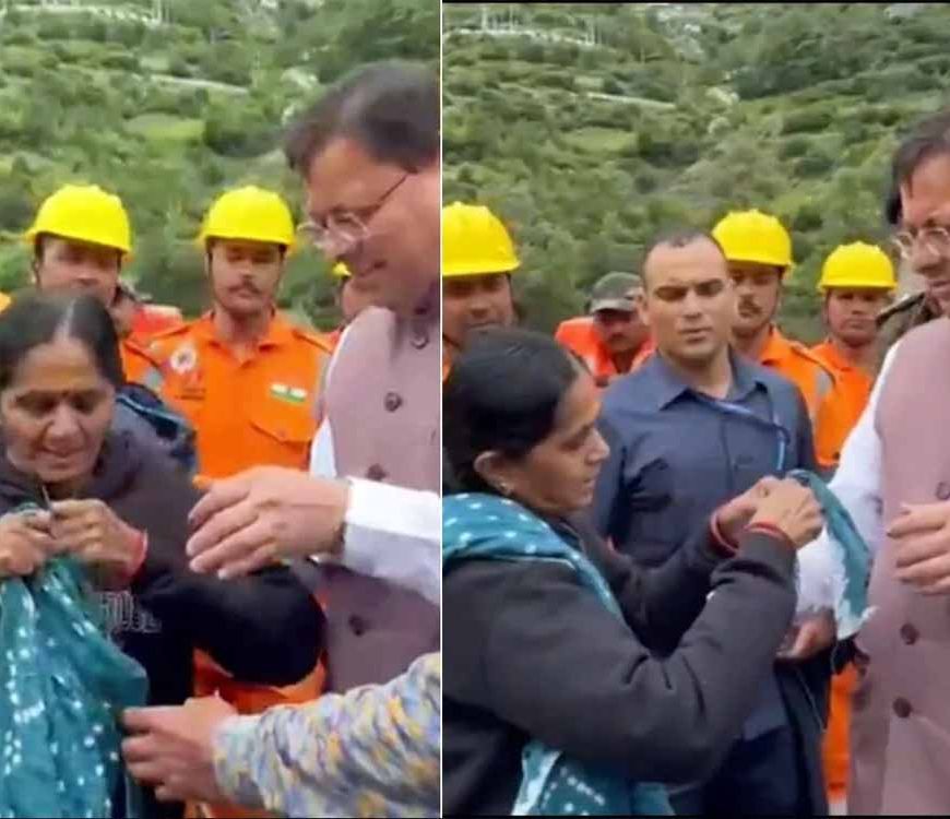 गुजरात की महिला ने दुपट्टा फाड़कर धामी को बांधी राखी, सीएम हुए भावुक