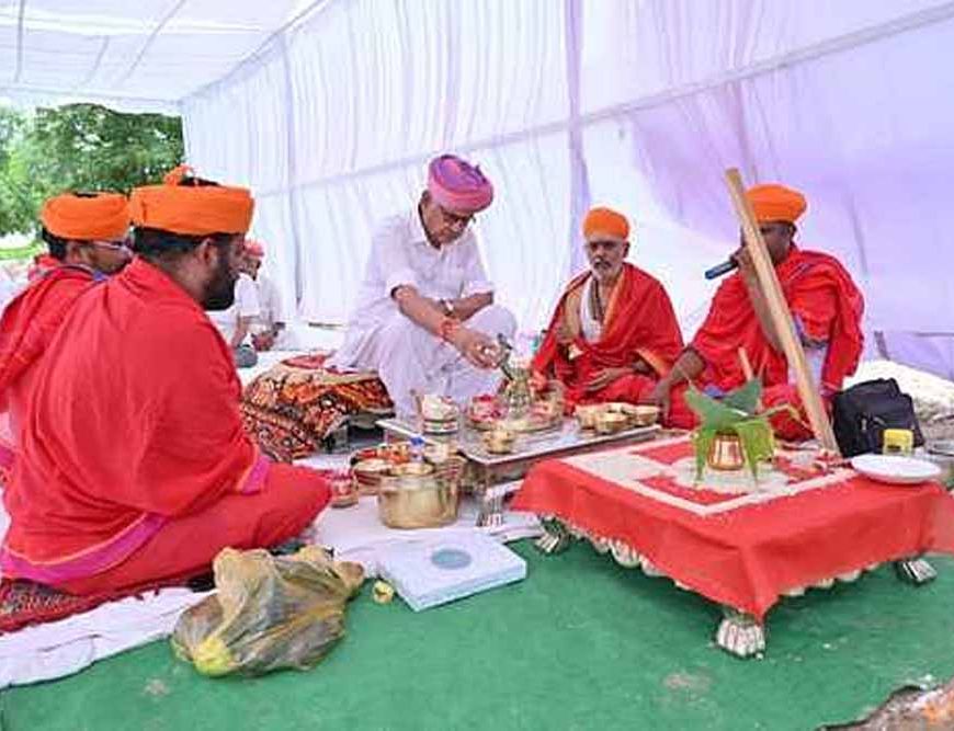बालोतरा में श्री रावल मल्लीनाथ जी मंदिर जीर्णोद्धार की हुई शुरुआत, भूमि पूजन के साथ कार्य का शुभारंभ