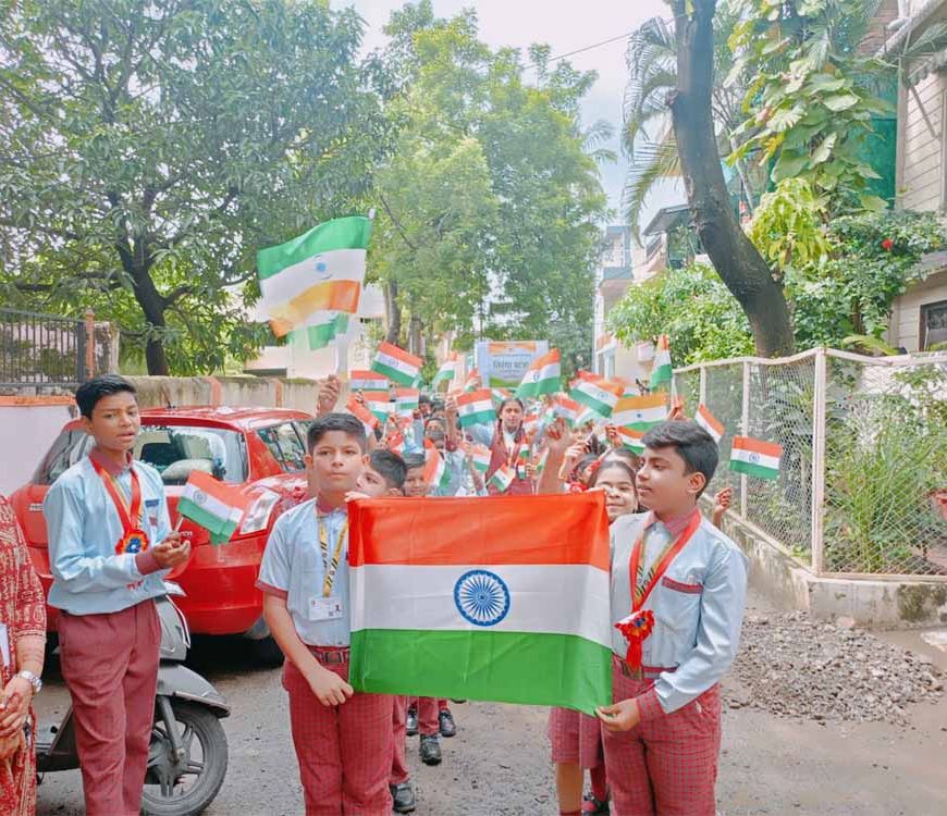 भारत माता जी जय से गूंजा हर्षवर्धन नगर