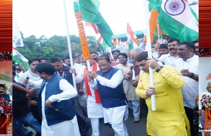 मुख्यमंत्री विष्णु देव साय ने कहा कि तिरंगा यात्रा केवल एक कार्यक्रम नहीं, बल्कि राष्ट्रभक्ति का एक महान अनुष्ठान है