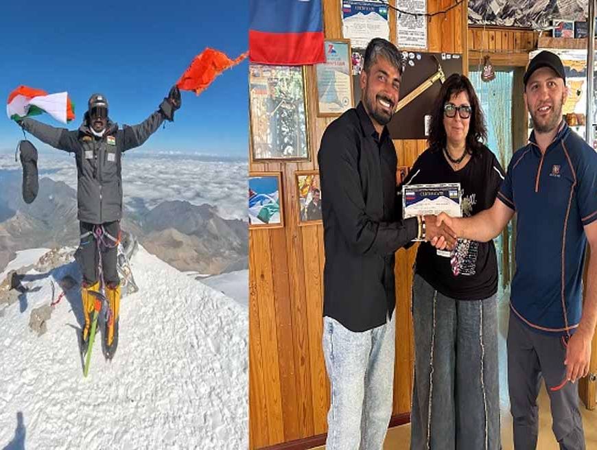 हरियाणा के युवा ने यूरोप की सबसे ऊंची चोटी पर फहराया तिरंगा, बनाया विश्व रिकॉर्ड