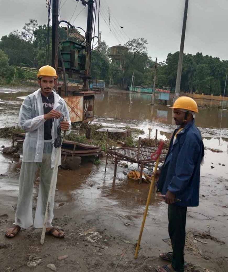 राजपुर में बाढ़ आने के बाद मात्र 3 घंटे में बिजली आपूर्ति बहाल