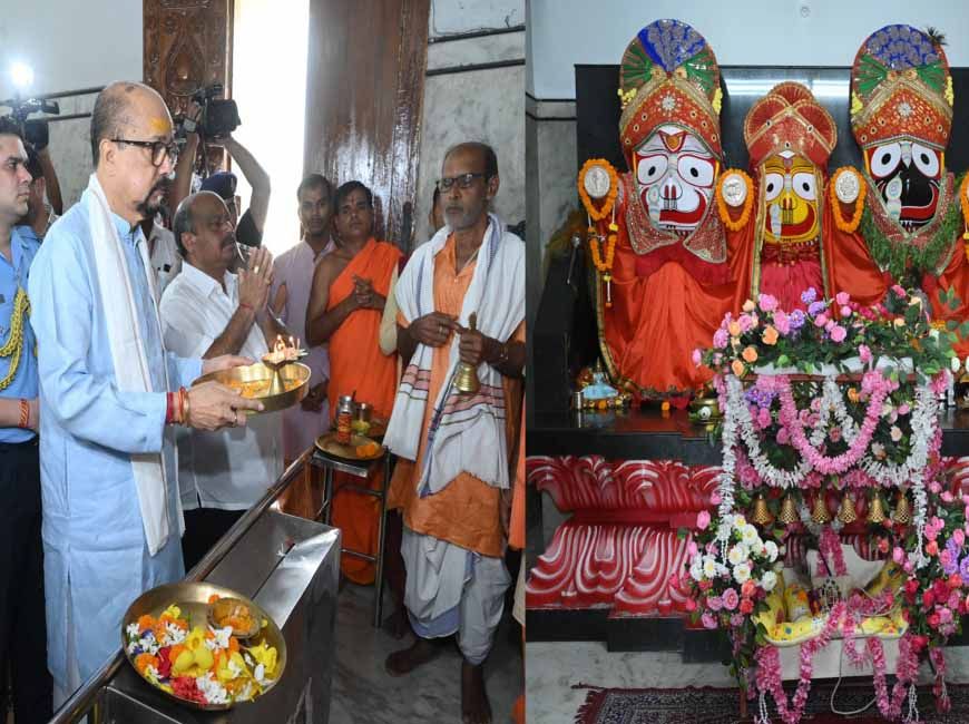 राज्यपाल रमेन डेका ने किए महाप्रभु जगन्नाथ भगवान के दर्शन