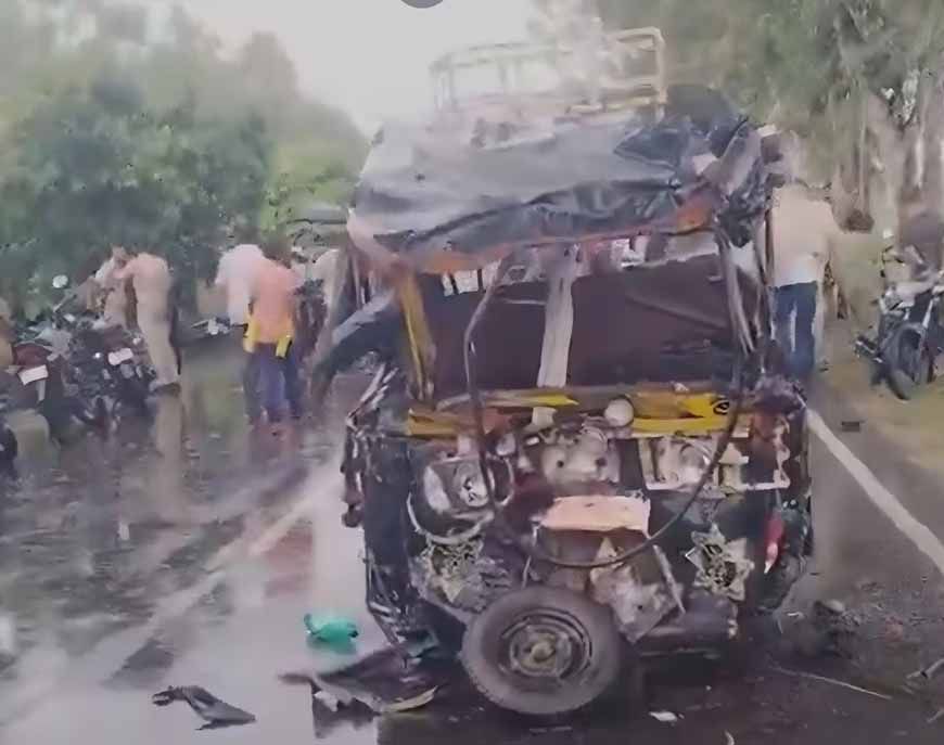 पटना में बड़ा सड़क हादसा: ऑटो और हाइवा की टक्कर में 8 की मौत, 5 घायल
