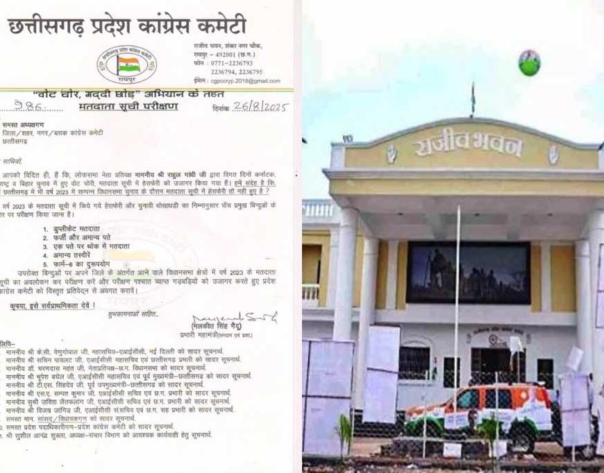 छत्तीसगढ़ कांग्रेस की बड़ी पहल: हर विधानसभा की मतदाता सूची होगी जांची, फर्जी वोटरों पर शिकंजा