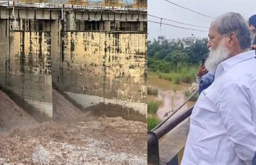 हरियाणा में बाढ़ का अलर्ट: अंबाला में मंत्री विज पहुंचे, यमुना के 18 गेट खोले गए