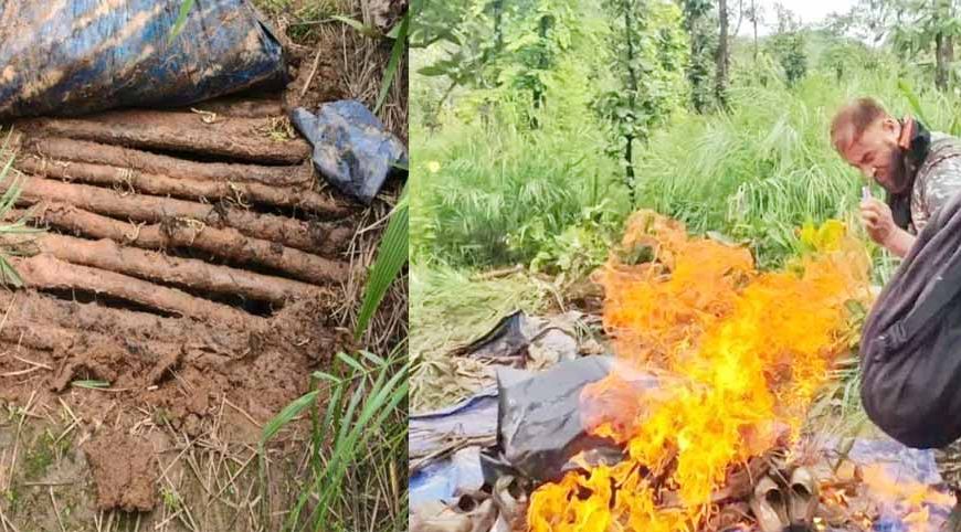 CRPF की बड़ी कार्रवाई: नक्सलियों के खुफिया डंप से बरामद हुई भारी मात्रा में दैनिक सामग्री