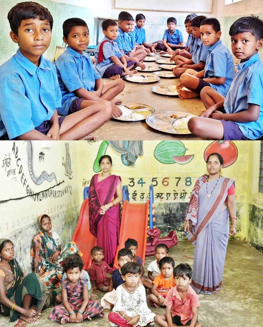 धुएं से मुक्ति और आहार से बच्चो को मिल रही शक्ति